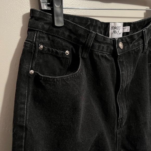 Princess Poly Black Denim Shorts - Picture 3 of 9